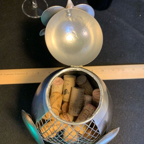 Gift to go - Boxed Wine Cork Holder by renowned J. Regarno, Metal Wire Owl - Picture 6 of 7